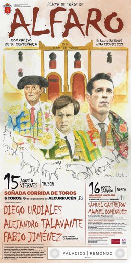 Cartel taurino de Alfaro para la alternativa de Fabio Jiménez