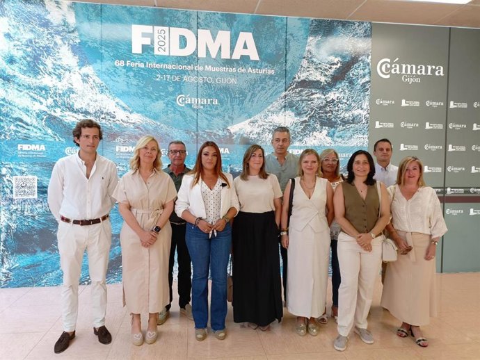 La presidenta y portavoz de Vox Asturias en la Junta General Principado, Carolina López, encabeza la visita institucional de su partido a la 68 Feria Internacional de Muestras de Asturias (Fidma), en el recinto ferial gijonés 'Luis Adaro'.