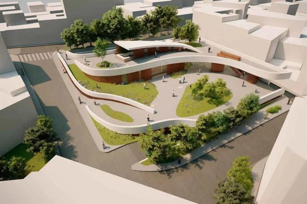 Infografía de la Casa de la Juventud en Alcalá de Guadaíra (Sevilla)