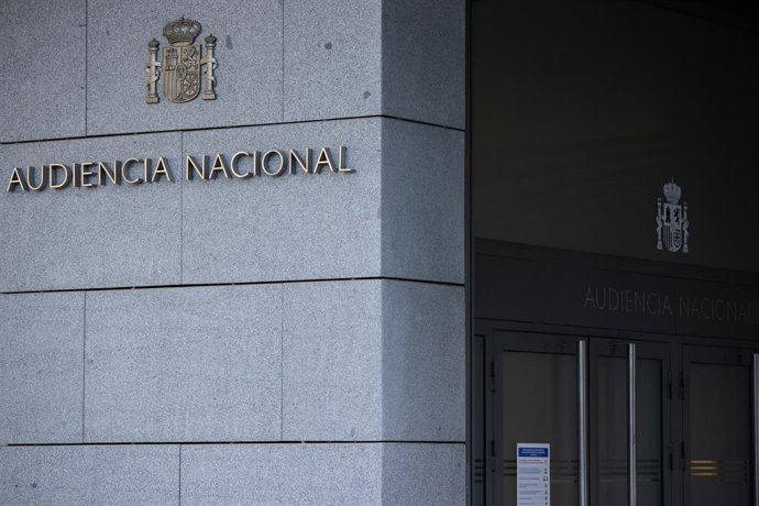 Archivo - Entrada a la Audiencia Nacional, en Madrid, (España).