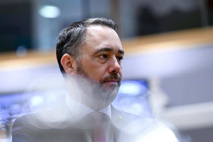 Archivo - El ministro de Exteriores belga, Maxime Prévot, en el marco de una reunión de titulares de Exteriores en Bruselas.