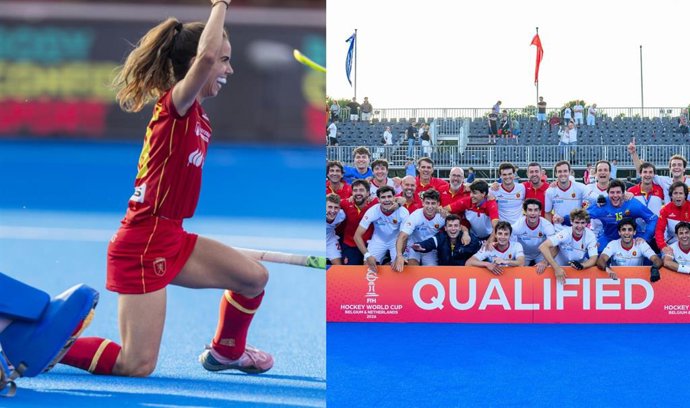 Las selecciones españolas masculina y femenina de hockey sobre hierba