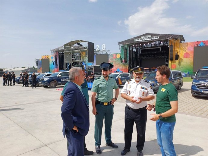 El Subdelegado Del Gobierno En Burgos, Pedro De La Fuente, Ha Presentado Este Viernes En El Recinto De El Picón De Aranda De Duero (Burgos) El Dispositivo De Seguridad Desplegado Con Motivo De La Nueva Edición Del Festival