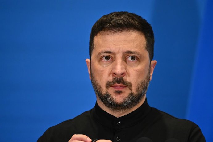 10 de julho de 2025, Roma, Itália: Volodymyr Zelensky, presidente da Ucrânia, participa da Conferência de Recuperação da Ucrânia 2025, 10 de junho de 2025, Centro de Convenções La Nuvola, Roma, Itália: 1020471527, Licença: Rights-managed, Restrições: * Di