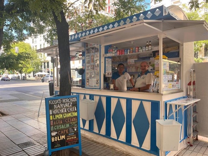 Kiosko horchatero de Narváez, el único establecimiento del estilo en Madrid.