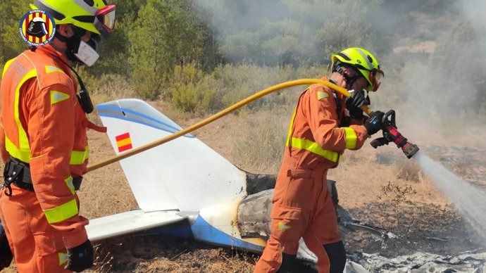 Accidente avioneta en Requena