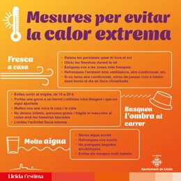 Cartel de la Paeria con recomendaciones