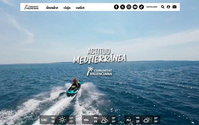 Turisme CV alcanza este verano una media diaria de 27.000 visitas en su portal turístico digital 