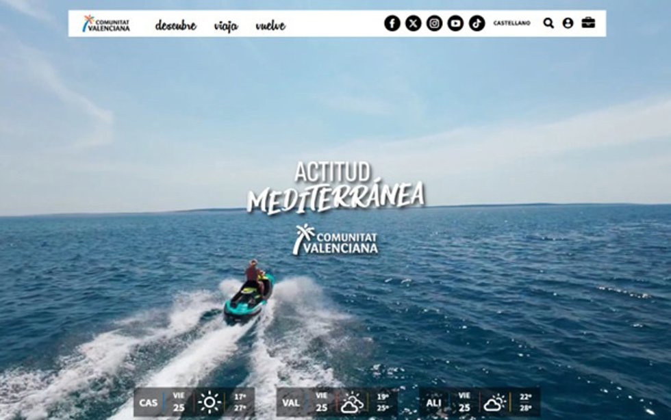 Turisme CV alcanza este verano una media diaria de 27.000 visitas en su portal turístico digital 