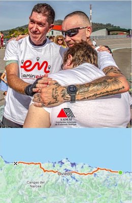 Dos amigos, Héctor Moro y Roberto Camblor, cruzan Asturias contra la esclerosis múltiple.