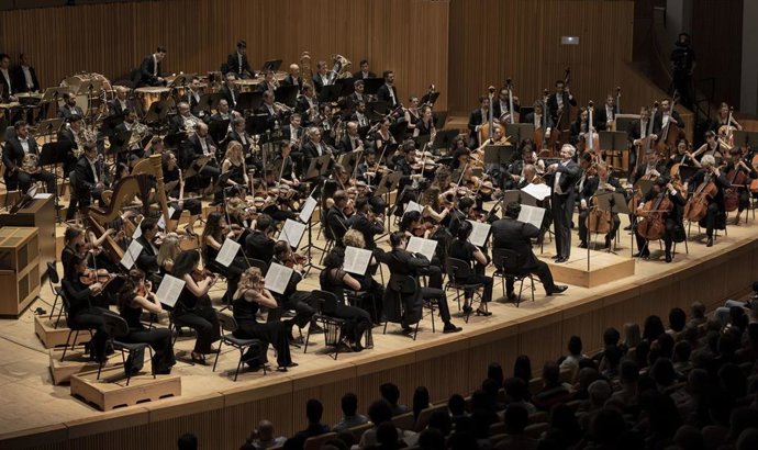 Archivo - Orquestra de la Comunitat Valenciana en el Palau de les Arts durante un concierto de junio de 2023