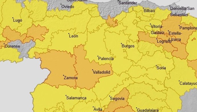 La ola de calor mantiene mañana en aviso naranja a Valladolid, Zamora, El Bierzo y el sur de Ávila con máximas de 39ºC