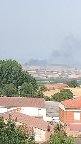 Incendio en el vertedero de Nájera