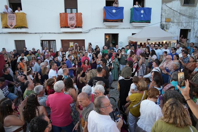 Imagen de las fiestas medievales de Cortegana (Huelva), que acabarán este domingo con un espectáculo de doma vaquera.