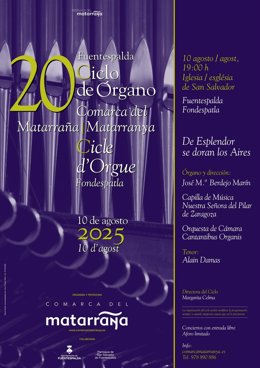 Cartel del XX Ciclo de Órgano de la Comarca del Matarraña.