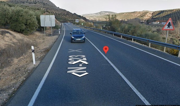 Imagen de la ubicación de la carretera A-308, en el kilómetro 4.
