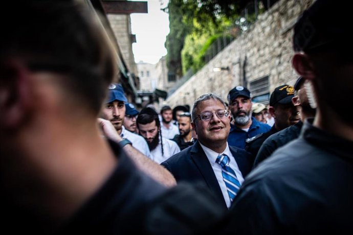 Archivo - El ministro de Securidad Nacional de Israel, el ultraderechista Itamar Ben Gvir, durante una visita a la Explanada de las Mezquitas, en Jerusalén
