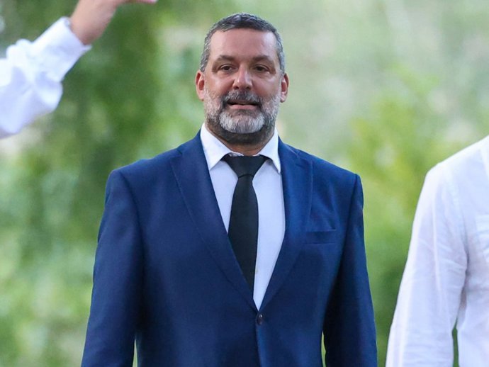 Jaume Anglada durante la recepción de los Reyes en Marivent. Archivo.