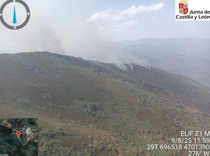 Incendio en Llamas de Cabrera (León)