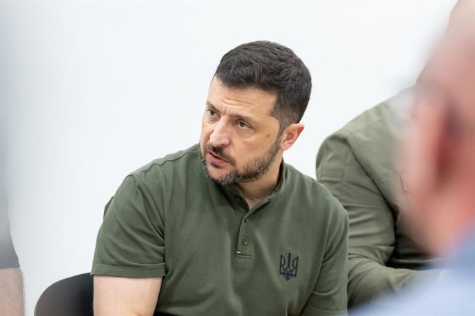 August 4, 2025, Ukraine, Ukraine, Ukraine: Ukrainian President, Volodymyr Zelenskyy visits Kharkiv, Ukraine, on August 4, 2025