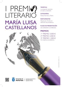 Convocado el I Premio Literario María Luisa Castellanos.