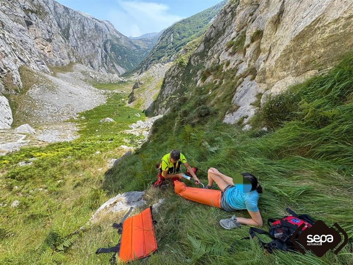 Rescate de montaña en Cabrales.