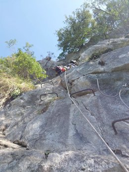 Rescate en vía ferrata de Ramales