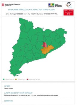 Mapa de previsió per a aquest diumenge