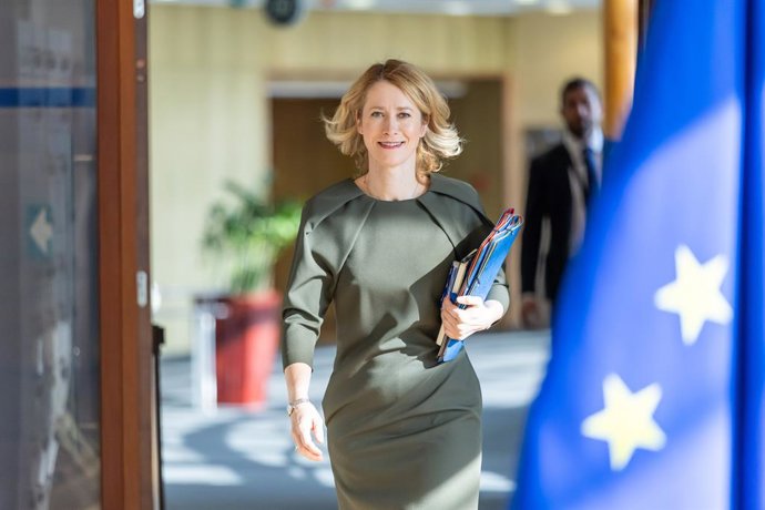 Archivo - HANDOUT - 14 May 2025, Belgium, Brussels: Kaja Kallas, high Representative for Foreign Affairs and Security Policy and Vice-President of the European Commission arrives prior to the weekly meeting at the Berlaymont building in Brussels. Photo: B