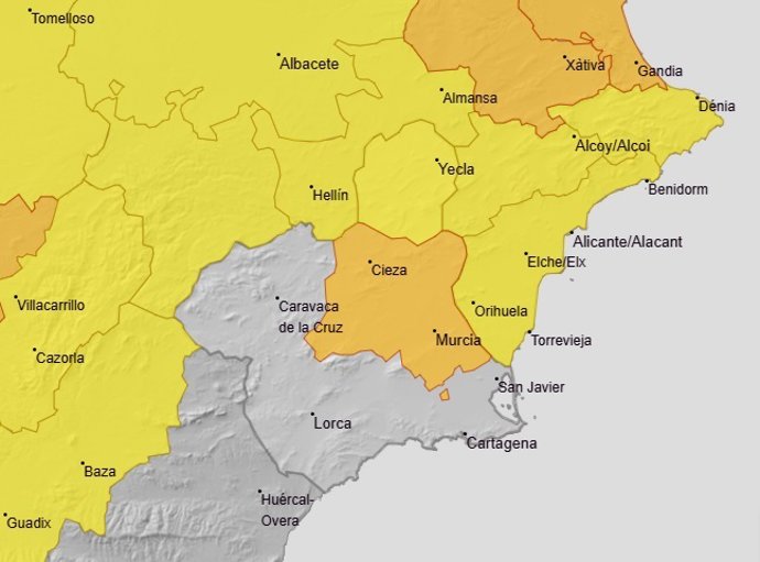La Vega del Segura, en aviso naranja este lunes por temperaturas máximas de hasta 40 grados