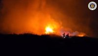 Arden diez hectáreas de terreno en un incendio en el Pinar de la Dehesa de las Yeguas de Puerto Real (Cádiz)