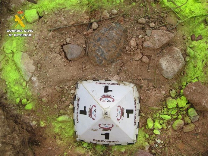 Granada de mano encontrada en Quart de les Valls