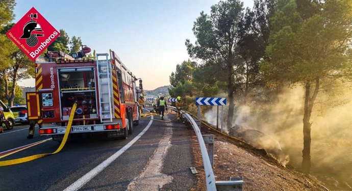 Accidente de tráfico en la N-332 en Altea (Alicante)