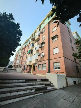 Viviendas de la calle Valparaíso de la barriada de La Orden de Huelva.