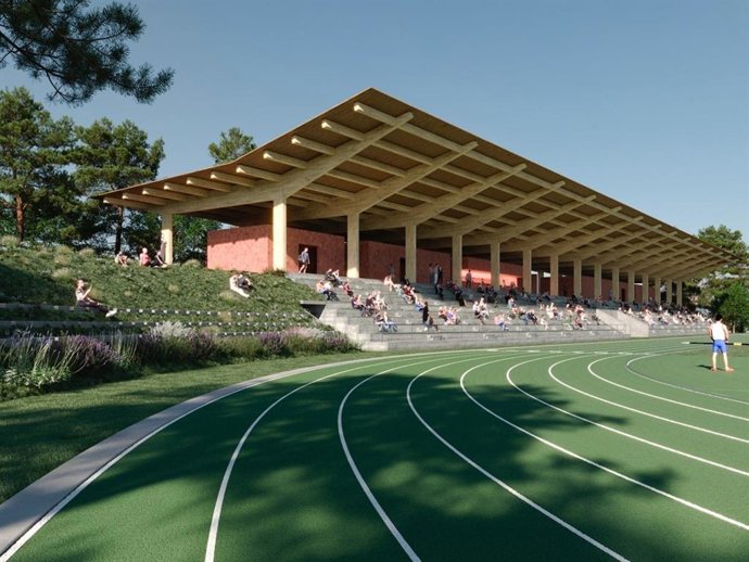 Render de la futura pista de atletismo de Son Moix.