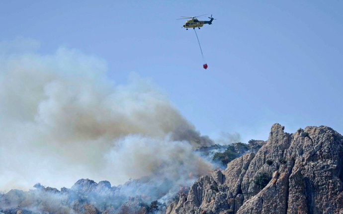 Imágenes del incendio en Tarifa. A 11 de agosto de 2025 en Tarifa, Cádiz, (Andalucía, España).