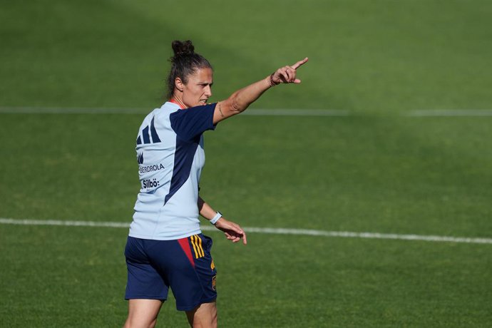 Archivo - Montse Tome durante o dia de treinamento da equipe olímpica de futebol feminino da Espanha celebrado na Ciudad del Futbol em 8 de julho de 2024 em Las Rozas, Madri, Espanha.