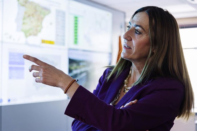 Archivo - La directora de Protección Civil, Virginia Barcones, durante una entrevista para Europa Press, a 10 de junio de 2024, en Madrid (España). La Dirección General de Protección Civil y Emergencias (DGPCE) de España es el órgano directivo del Ministe