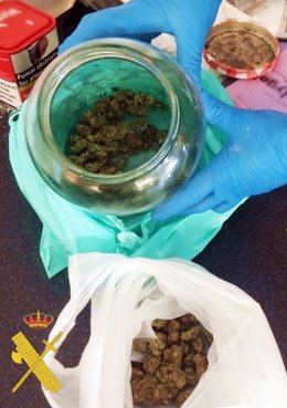 Marihuana intervenida por la Guardia Civil en la operación desarrollada en Tabernas (Almería).