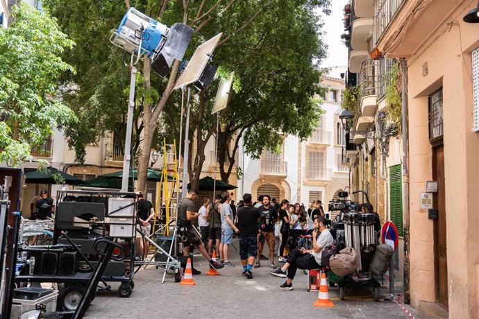 Archivo - Un rodaje en Palma.