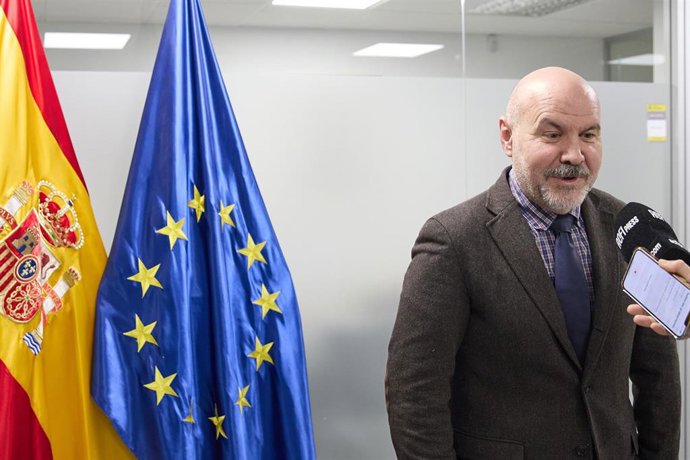 Archivo - El presidente de CERMI, Luis Cayo Pérez, ofrece declaraciones a los medios tras una reunión con el ministro de Política Territorial y Memoria Democrática, en la sede del Ministerio, a 2 de enero de 2024, en Madrid (España). Durante el encuentro,