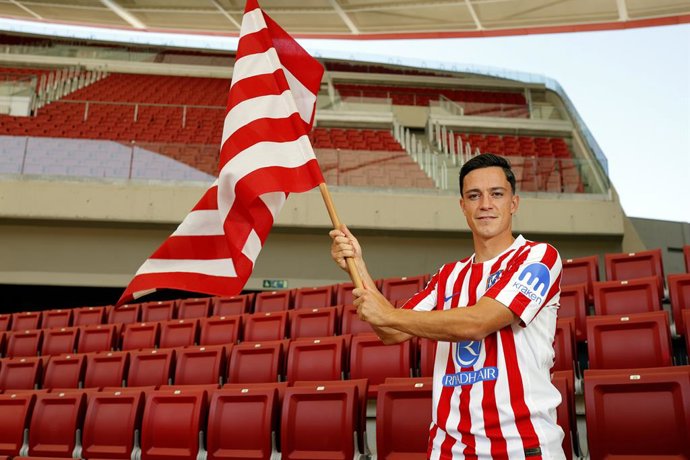 O novo jogador do Atlético de Madri, o atacante italiano Giacomo Raspadori