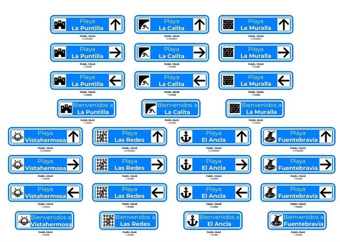 Nueva señaletica diseñada para las playas de El Puerto de Santa María