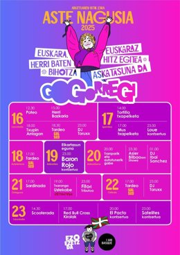 Gogorregi Konpartsaren 2025eko Aste Nagusirako egitaraua