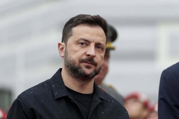 Archivo - El presidente de Ucrania, Volodimir Zelenski