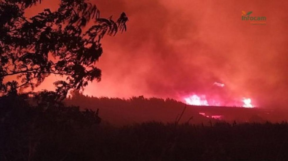 Fuego de Calera y Chozas, en nivel 2
