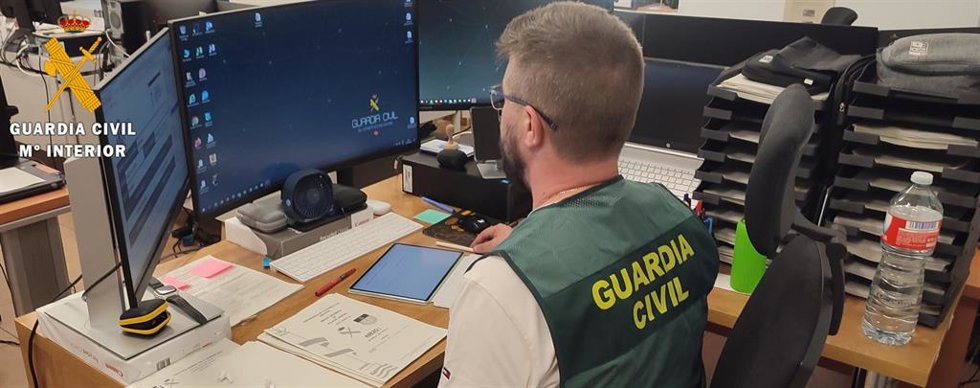 Un agente del servicio de ciberdelincuencia