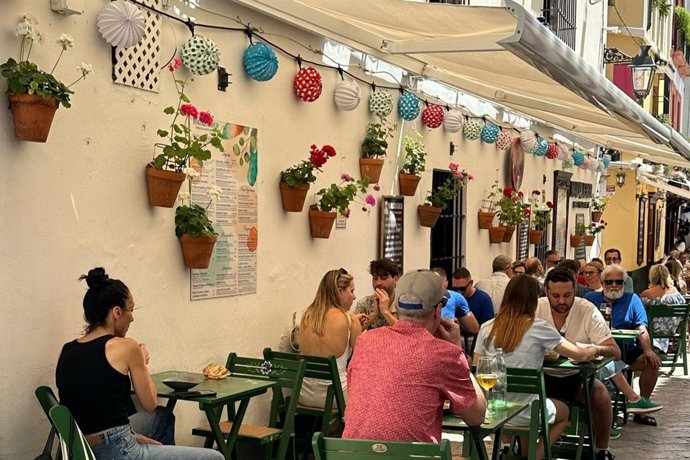 Un establecimiento hostelero en el barrio de Santa Cruz.
