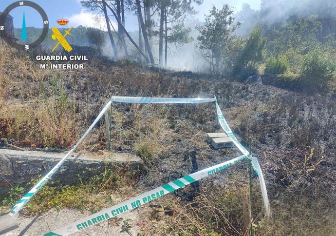 Incendio en Laxe (A Coruña)