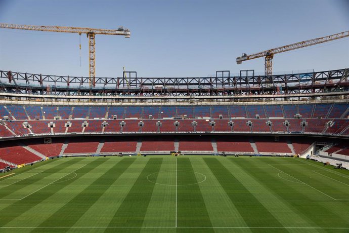 Status dos trabalhos no Spotify Camp Nou em 13 de agosto de 2025